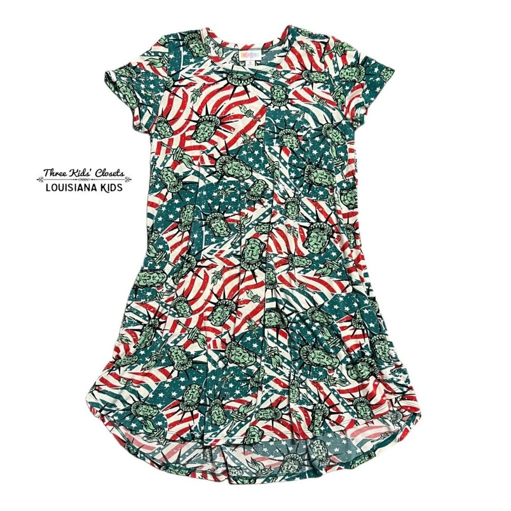LulaRoe Sz 10 Statue Of Liberty Scarlett Dress